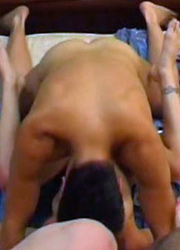 Horny tattooed bitch in group action Image 6